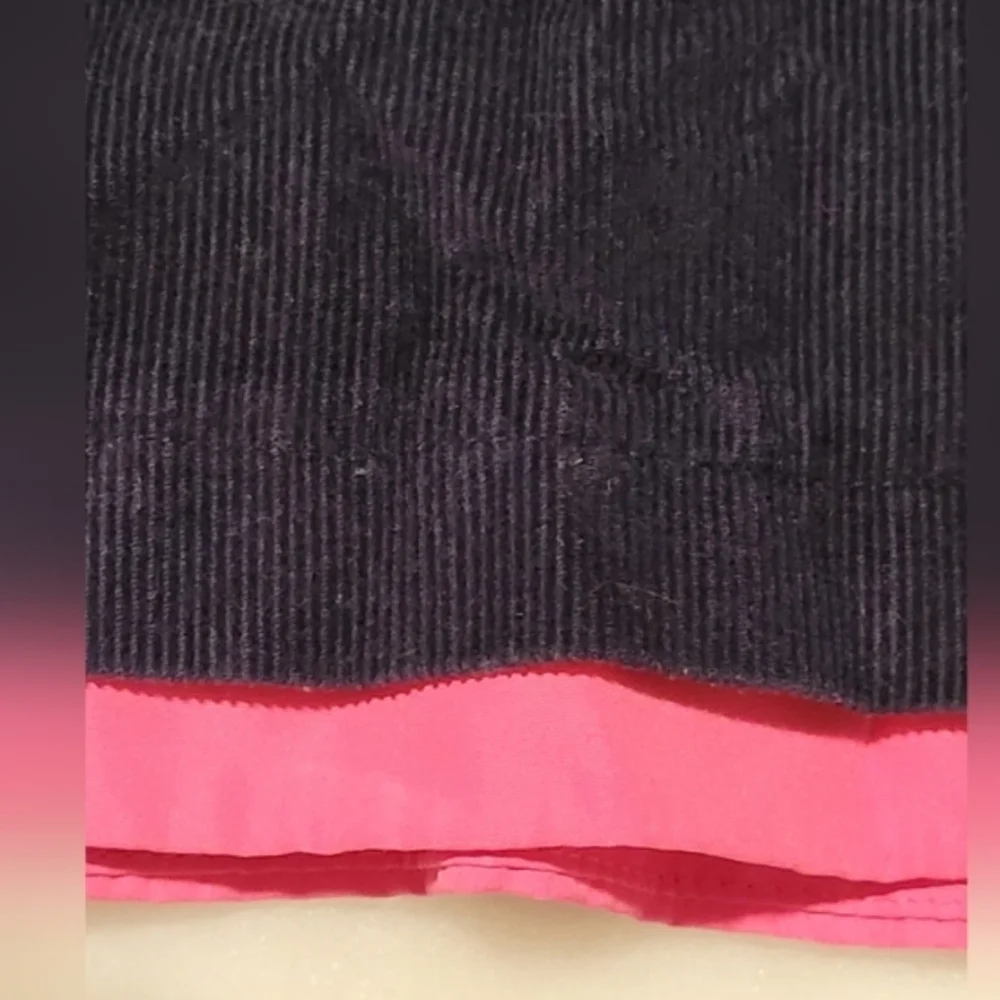 Carter's Corduroy Navy Blue Pink Summer Embroidered Bird Dress Size 6 Month